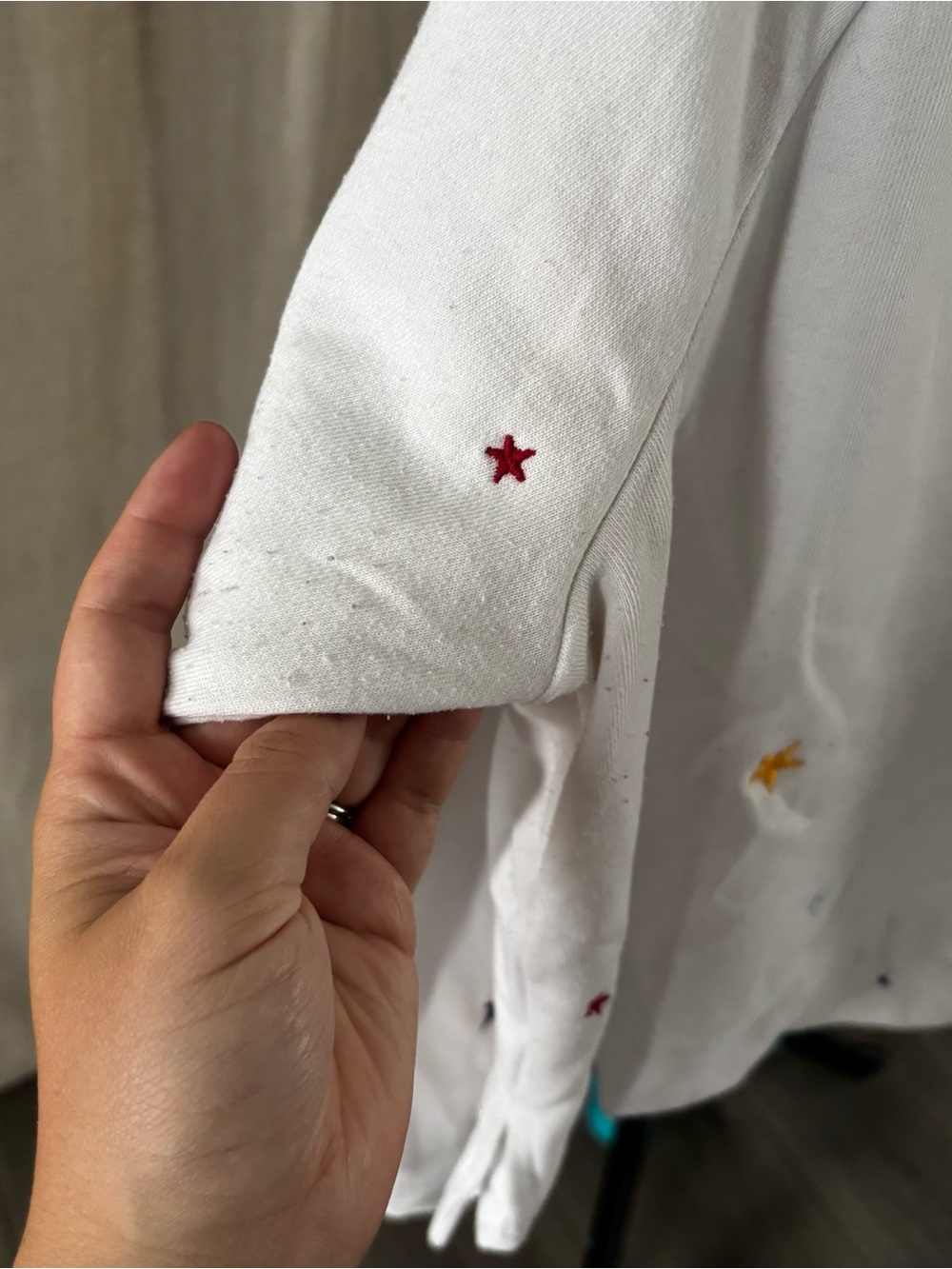 Lou & Grey White Star-Embroidered Sweatshirt - Picture 8 of 8